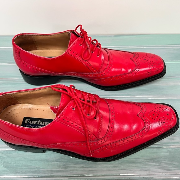 Fortune From Liberty RED Wingtip Shoes - Picture 7 of 8